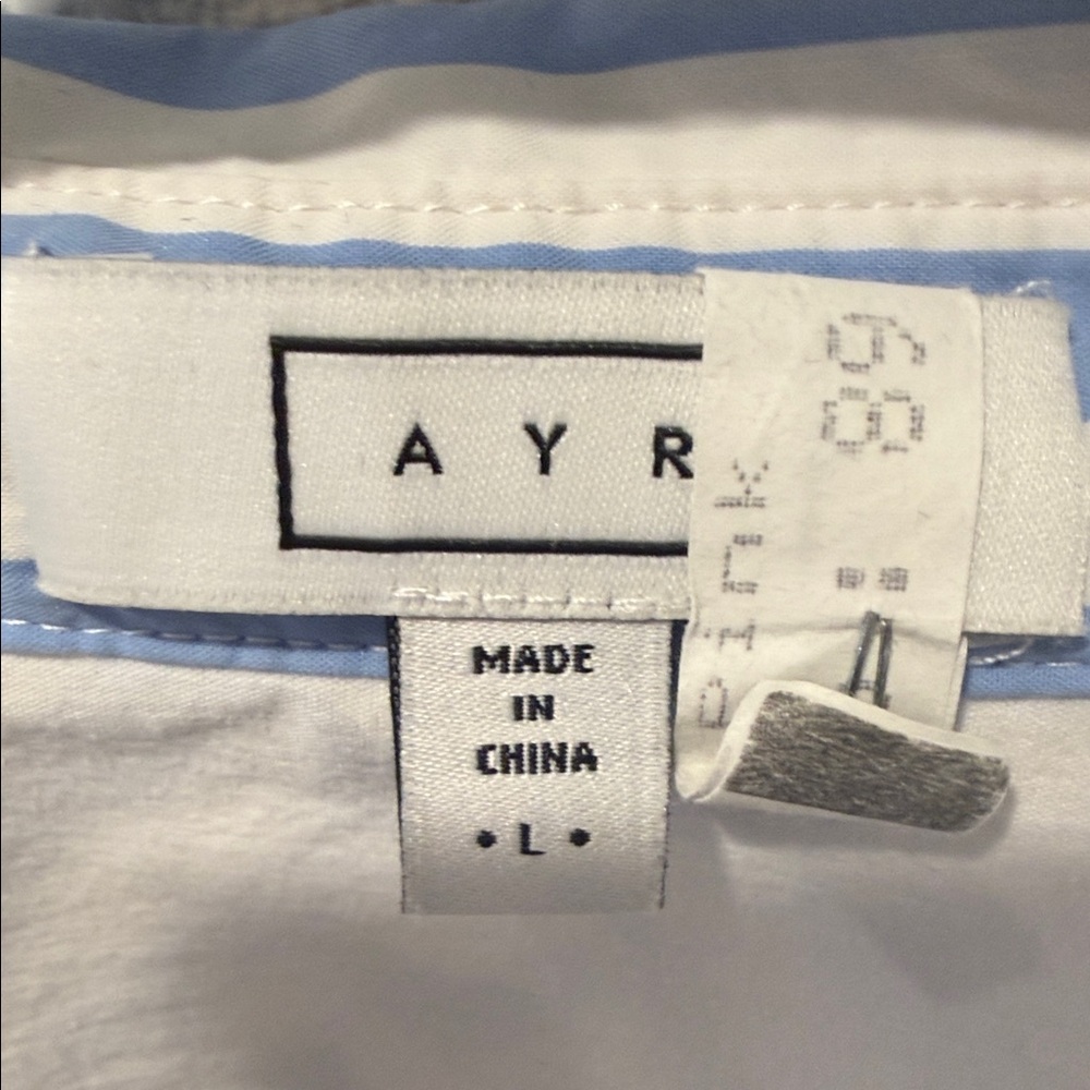 AYR Blue & White Staycation short and shirt set - Picture 2 of 3